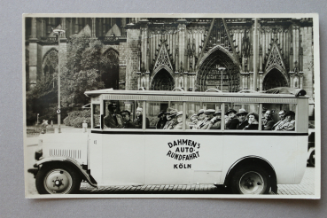 Ansichtskarte Foto AK Köln 1935 Dahmen Atuo Bus Rundfahrt Architektur Ortsansicht NRW